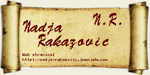 Nadja Rakazović vizit kartica